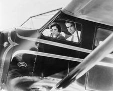 HOWARD HUGHES & NANCY CARROLL IN AIRPLANE PHOTOGRAPH PHOTO PRINT