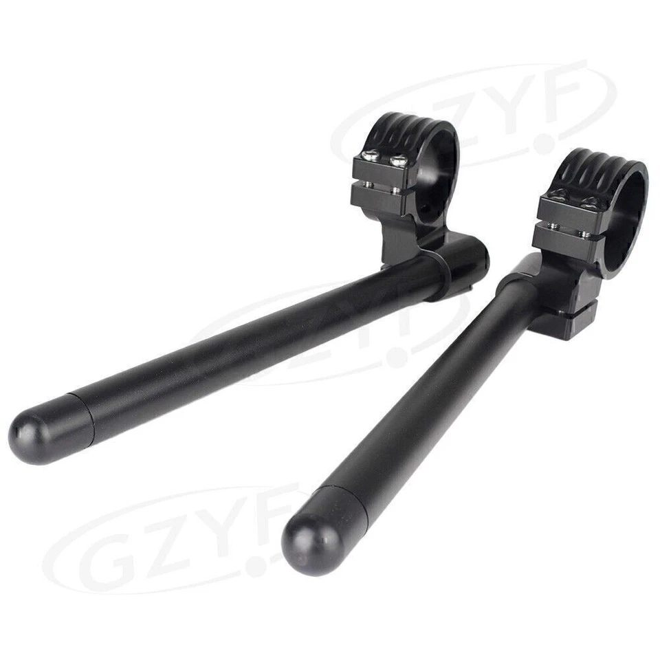 Pair 51mm Left+Right Clip On Handlebar Fork Tube Universal 3 Color Handle Bars - Image 3 of 4