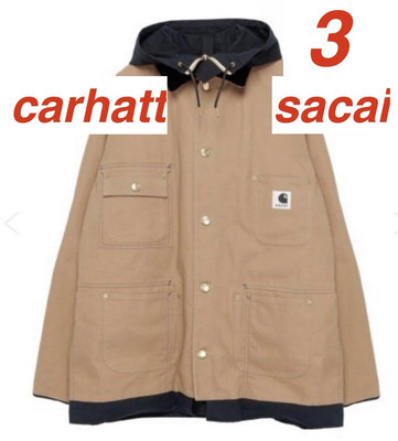Sacai Carhartt WIP Reversible Duck Coat 2024 Size 3 beige Sacai Carhartt WIP Reversible Duck Coat 2024 Size 3 beige