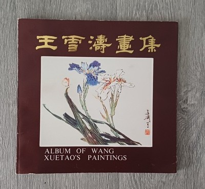 Chinese Album Of Wang Xuetao's Paintings Soft Cover Book Vintage 