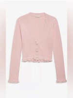 For Love & Lemons Nina Cropped Cardigan | Pink | XS | NWT