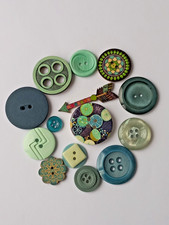 Knöpfe blau/grün türkis Mischung Konvolut Basteln