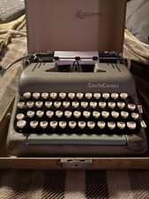  Smith Corona Sterling Portable Typewriter Rare Green 1950s with case thumbnail