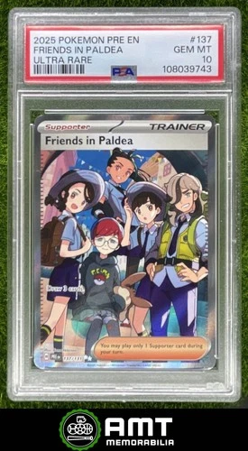 Friends in Paldea PSA 10 2025 Pokemon Prismatic Evolutions Ultra Rare 137/131 43