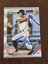 2019 Bowman CHRISTIAN CAIRO Indians In-Person Signed  AUTO