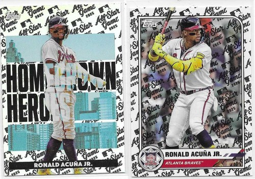 2025 Topps All-Star Game Base & Homegrown Heroes Ronald Acuna Jr. Braves OF Lot