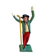 Antike Grulicher Krippenfigur / Hirte um 1900  (10 cm)   (# 18277)