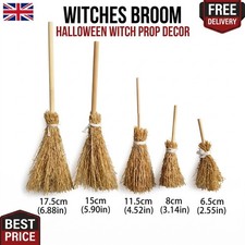 Halloween Witches Broom Full Size Broomstick Besom Prop Decor Party