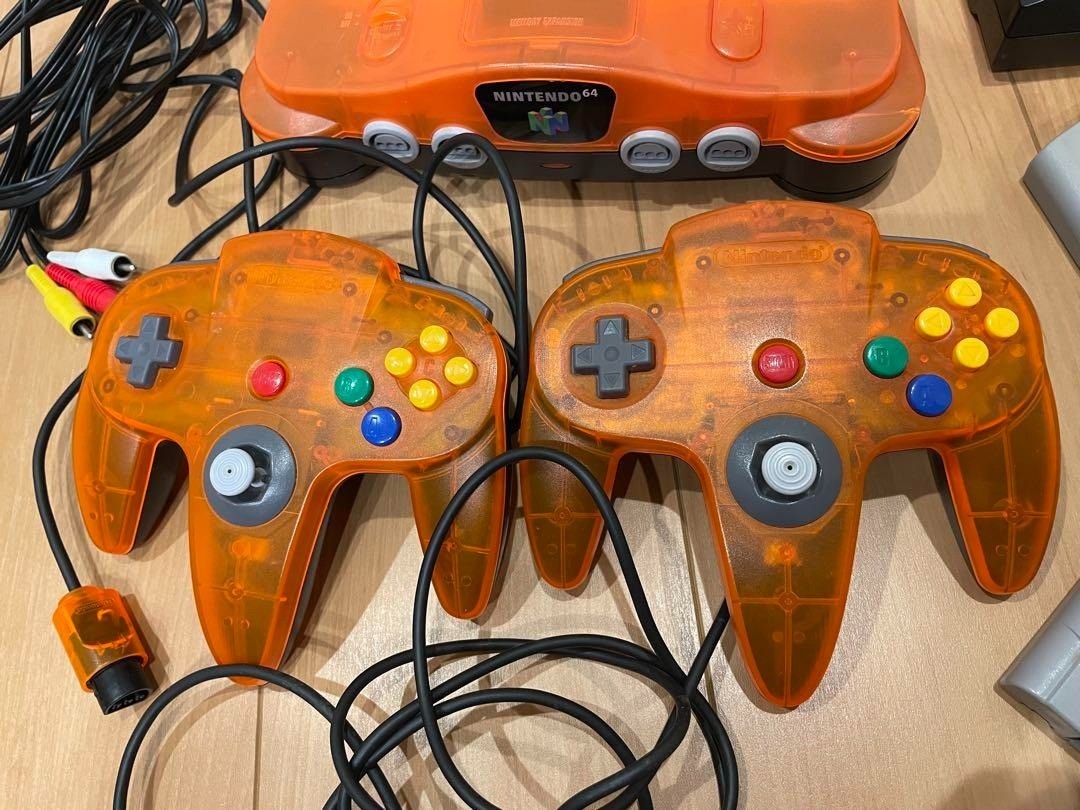Nintendo 64 Daiei Hawks Clear Orange and Black Limited Console N64