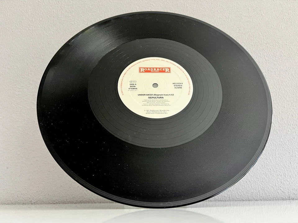 ✅ SEPULTURA • Under Siege (Regnum Irae) 1991 SINGLE VINYL (EU Roadracer Records) - Bild 4 von 4