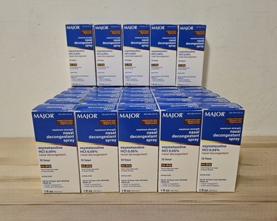 (Lot of 35) Major Nasal Decongestant Spray Oxymetazoline 1 fl oz [Exp: 01/2028+]