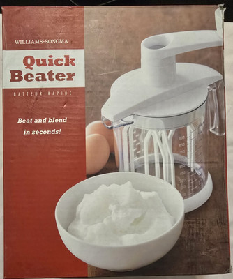 Williams-Sonoma Quick Beater Manual Hand Crank Mixer Blender, New, See Details