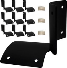 Round Post Fence Brackets - 10pcs Rail Supply for Online Fencing Black