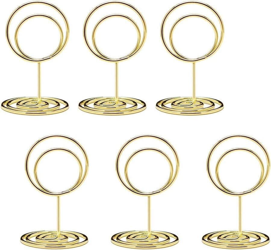 10Pcs Premum Wood Place Card Holders Wth Swrl Wre 20 Pcs Kraft