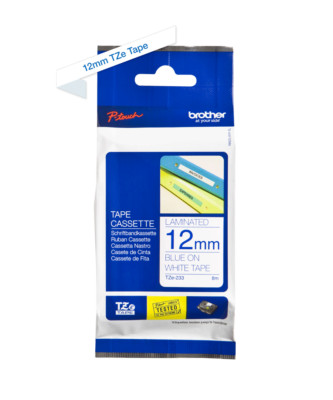 Brother P-touch original TZe-233 neu TZ233 233 blau auf weiß 12mm Bänder