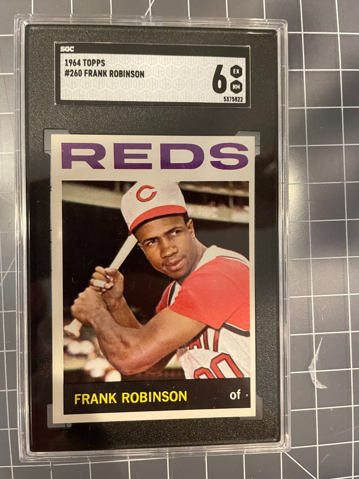 1964 TOPPS #260 FRANK ROBINSON CINCINNATI REDS BASEBALL CARD SGC 6 EX/MT