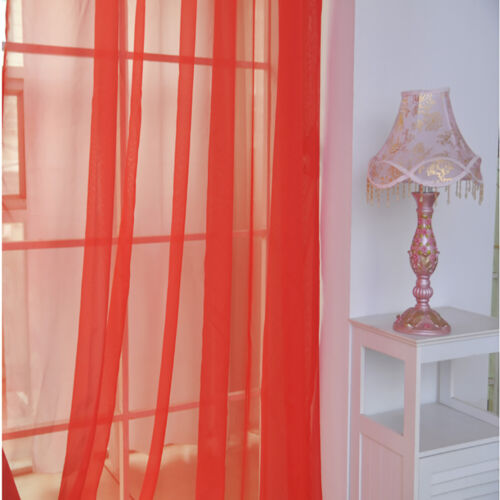 2X Tulle Door Window Curtain Floral Room Balcony Drape Panel Sheer Scarfs AU - Picture 19 of 39