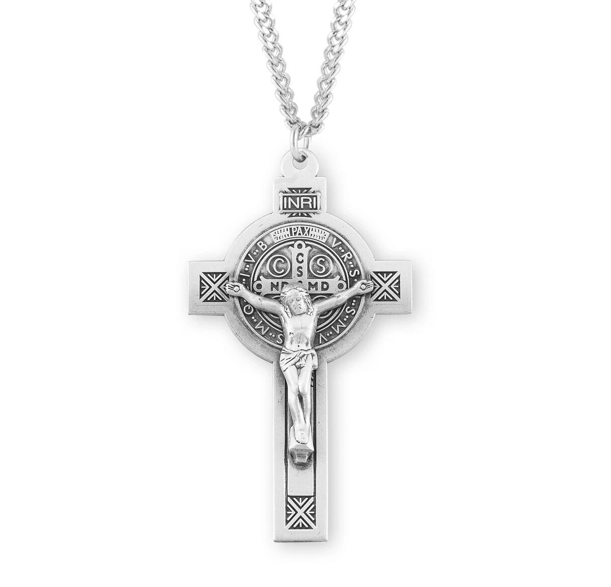 Sterling silver hotsell st benedict crucifix