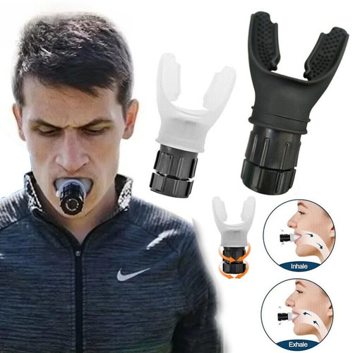 Lung Breathing Trainer Fitness Exercise Face Mouthpiece Portable Breath Booster - Picture 2 of 17