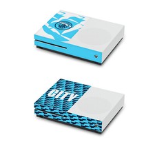 OFFICIAL MANCHESTER CITY MAN CITY FC LOGO ART VINYL SKIN FOR XBOX ONE S CONSOLE