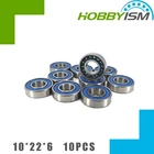 Full Complement Rubber BEARING 6900 VRS  (10pcs)  10X22X6