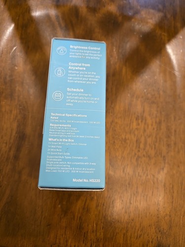 TP-Link Kasa Smart Wi-Fi Light Switch Dimmer HS220 White NEW Alexa, Google - Picture 5 of 6