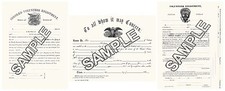 Civil War Union Documents Enlistment Discharge Blank Reproductions
