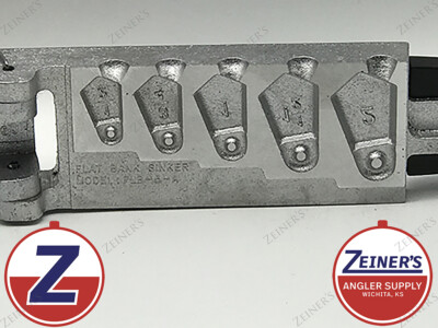 3379 New Do It Flat Bank Sinker Mold 1/2, 3/4, 1, 1/2, oz