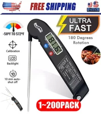 Instant Read Digital Meat Thermometer BBQ Grill Smoker For Kitchen Food Cooking