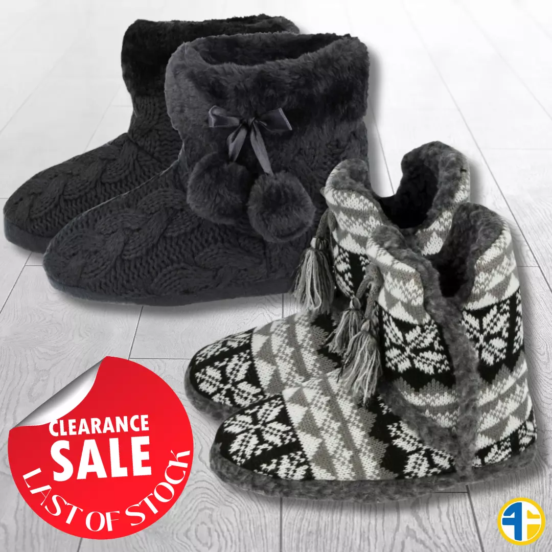 Fair isle online slipper boots