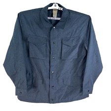 Scandia Woods Field Snap Button Shirt Jacket Mens Size Xl Blue EUC