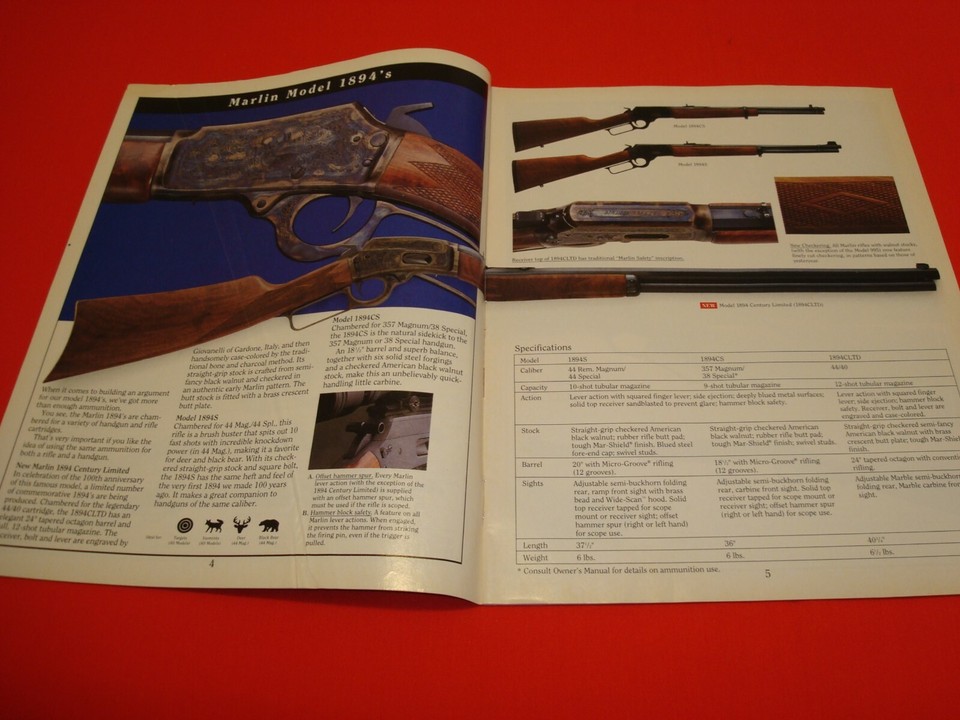 Vintage 1994 Marlin Firearms Catalog eBay