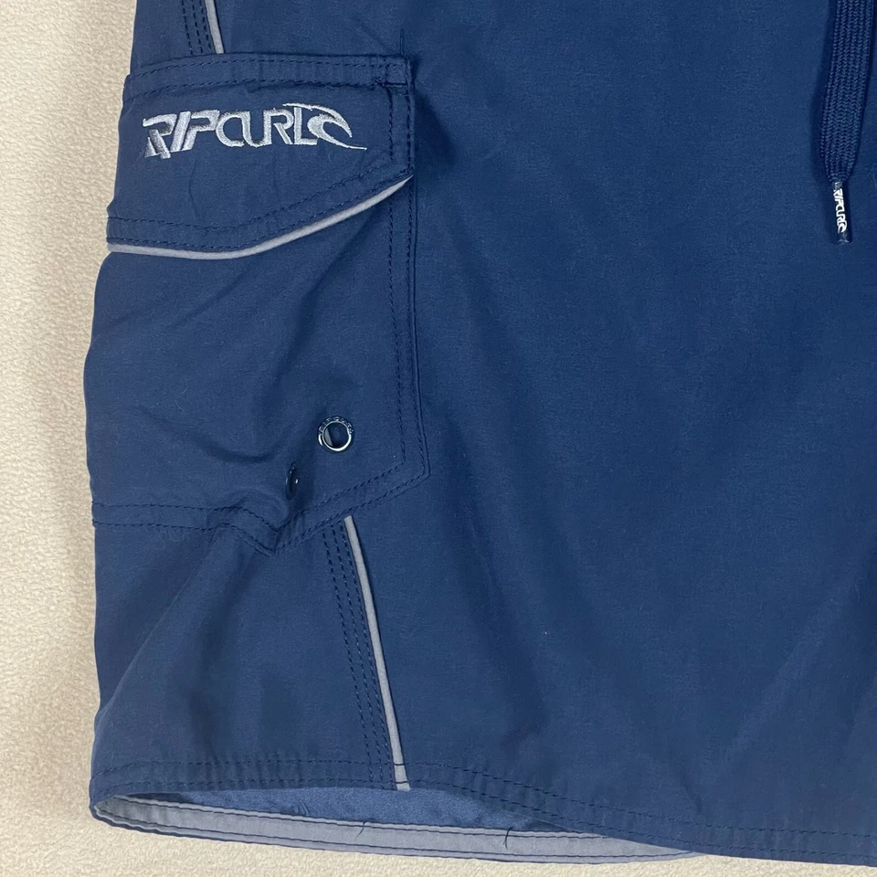 Rip Curl Mens 34 Swim Trunk Drawstring Waist Pocket Blue Relaxed Fit - Image 2 of 4