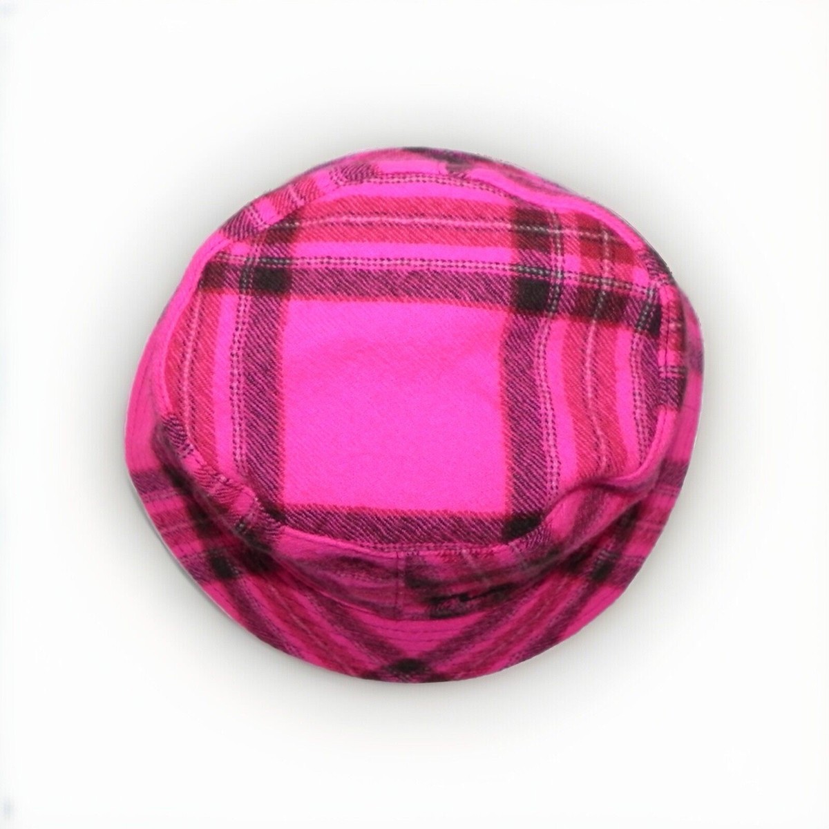 PHILOSOPHY DI LORENZO SERAFINI Plaid Pink Green Logo-Print Checked Bucket Hat PHILOSOPHY DI LORENZO SERAFINI Plaid Pink Green Logo-Print  main image 3