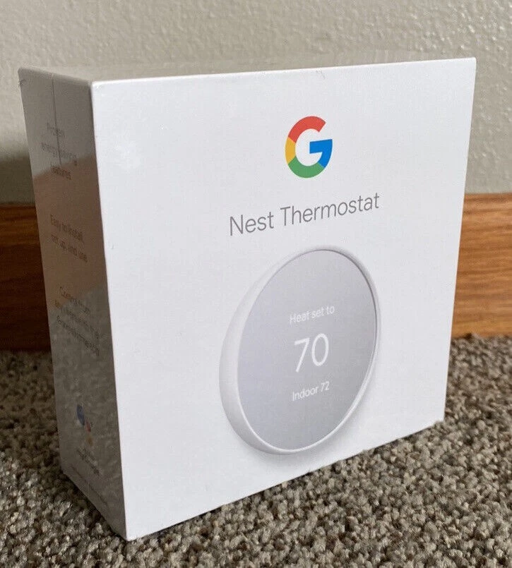 Google - Nest Smart Programmable Wifi Thermostat - Snow SEALED