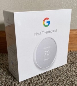 Google - Nest Smart Programmable Wifi Thermostat - Snow SEALED