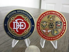 Dallas Fire Department Special Operations K9 SAR HAZMAT ARFF FDD Challenge Coin
