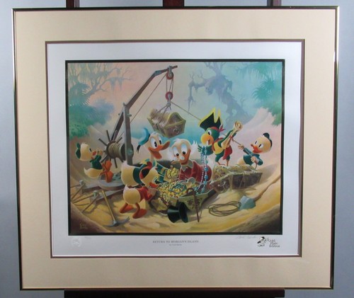 Donald Duck and Uncle Scrooge Return To Morgan's Island Carl Barks Signed Gold