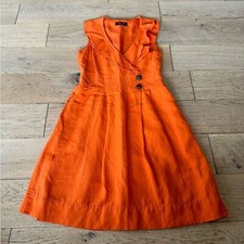 Eliza J Linen Blend MIDI Length Dress