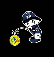 Monterrey  Peeing America Decal Car Mty Vinyl Sticker soccer Orinando Liga MX