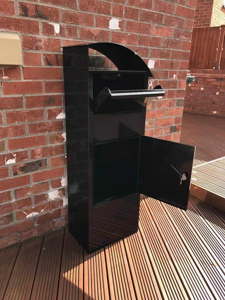 METZ Large Red Letter Box Post Box Mail Letterbox Top Drop Tall PARCEL Box