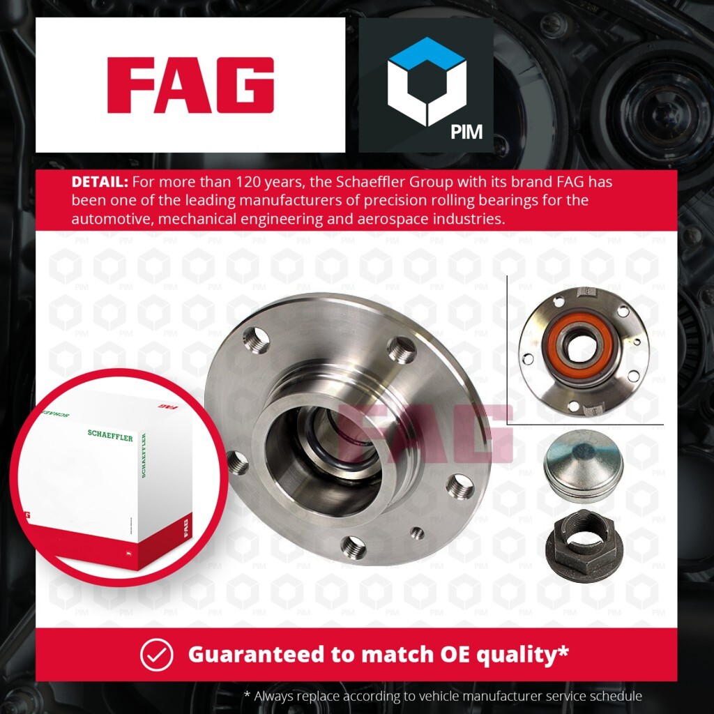 Wheel Bearing Kit fits VAUXHALL ADAM 1.0 Rear 14 to 18 FAG 1604020 1604360 New