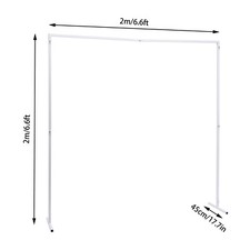6.6ft Large Square Wedding Arch Metal Backdrop Stand Reception Party Decorations