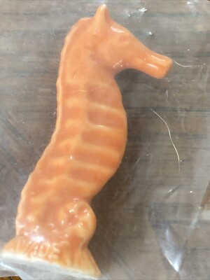 Vtg Wade Seahorse Whimsies Red Rose Tea Figurine Nautical