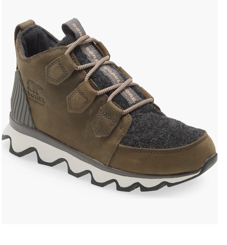 SOREL Z4744 Womens Quarry Leather Kinetic Caribou Waterproof Boots