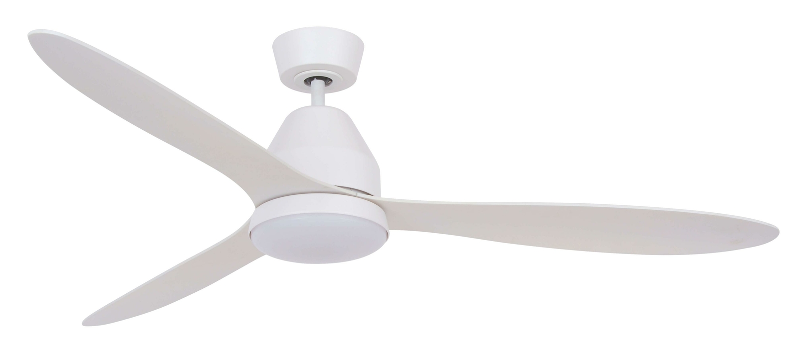 DC ceiling fan with LED light and remote Whitehaven Matt White 142 cm 56""