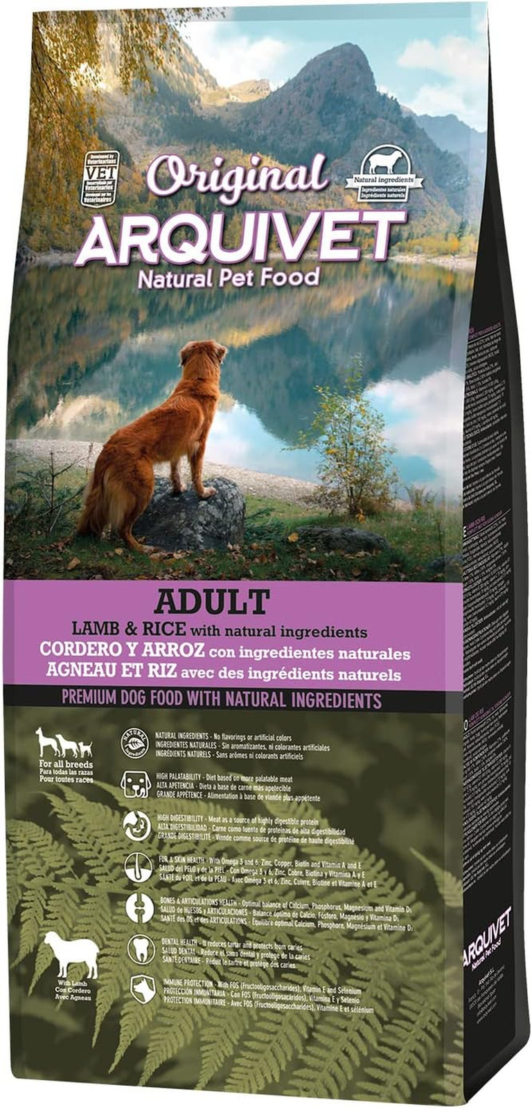 Original Adult 12kg Crocchette Agnello e Riso per Cani - Dieta Sana