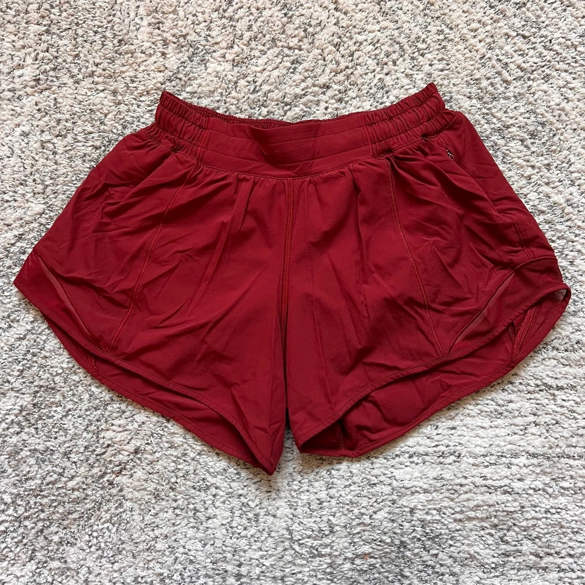 Lululemon dark red shorts 2025