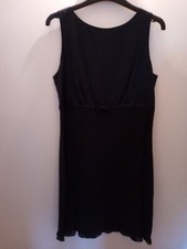 Laura Ashley Vintage Little Black Dress Size 12 LBD Audrey Hepburn style