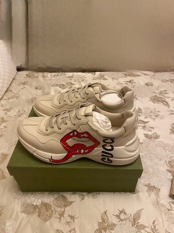 Distressed Gucci Rython Red Tongue size 15 mens | eBay